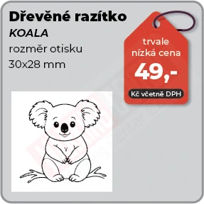 Dřevěné razítko Koala