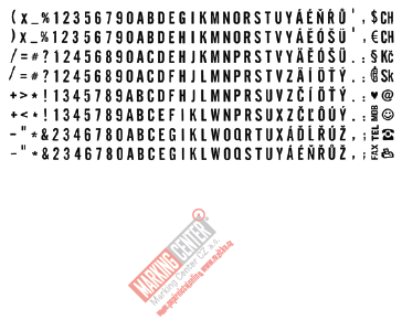 6004 sada znaků, 4 mm