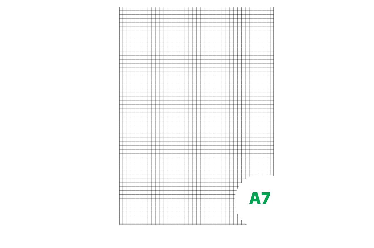 Blok A7 čtverečkovaný