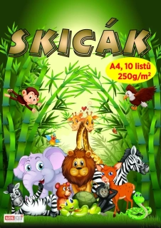 Skicák A4, 10 listů, 250g