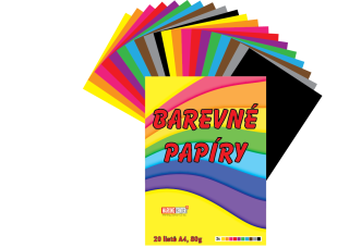 Barevný papír A4, 80g
