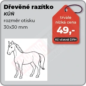 Dřevěné razítko Kůň