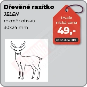 Dřevěné razítko Jelen