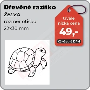 Dřevěné razítko Želva