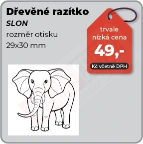 Dřevěné razítko Slon